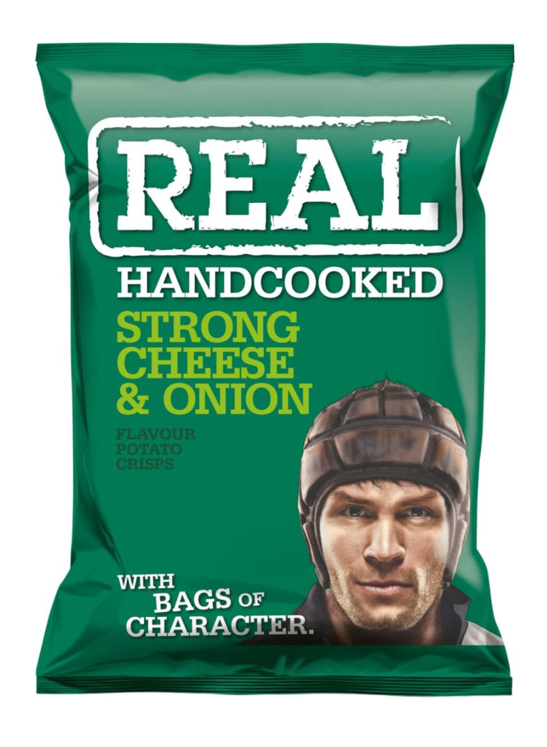 299010 Real Strong Cheese & Onion Crisps - 48x35g - Image 1