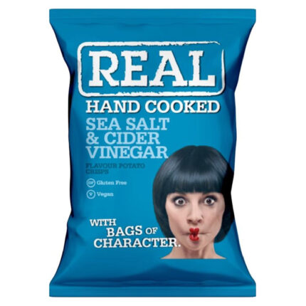 Real Hand Cooked Sea Salt & Cider Vinegar Crisps - 48x35g