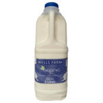 Wells Farm Dairy Red Tractor Organic Whole Milk - 6x2ltr