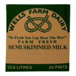 Wells Farm Dairy Red Tractor Semi-Skimmed Milk Pergal - 3gal/13.6ltr