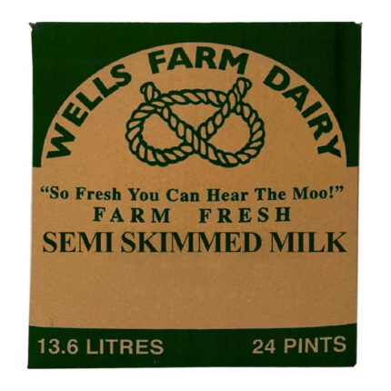 Wells Farm Dairy Red Tractor Semi-Skimmed Milk Pergal - 3gal/13.6ltr