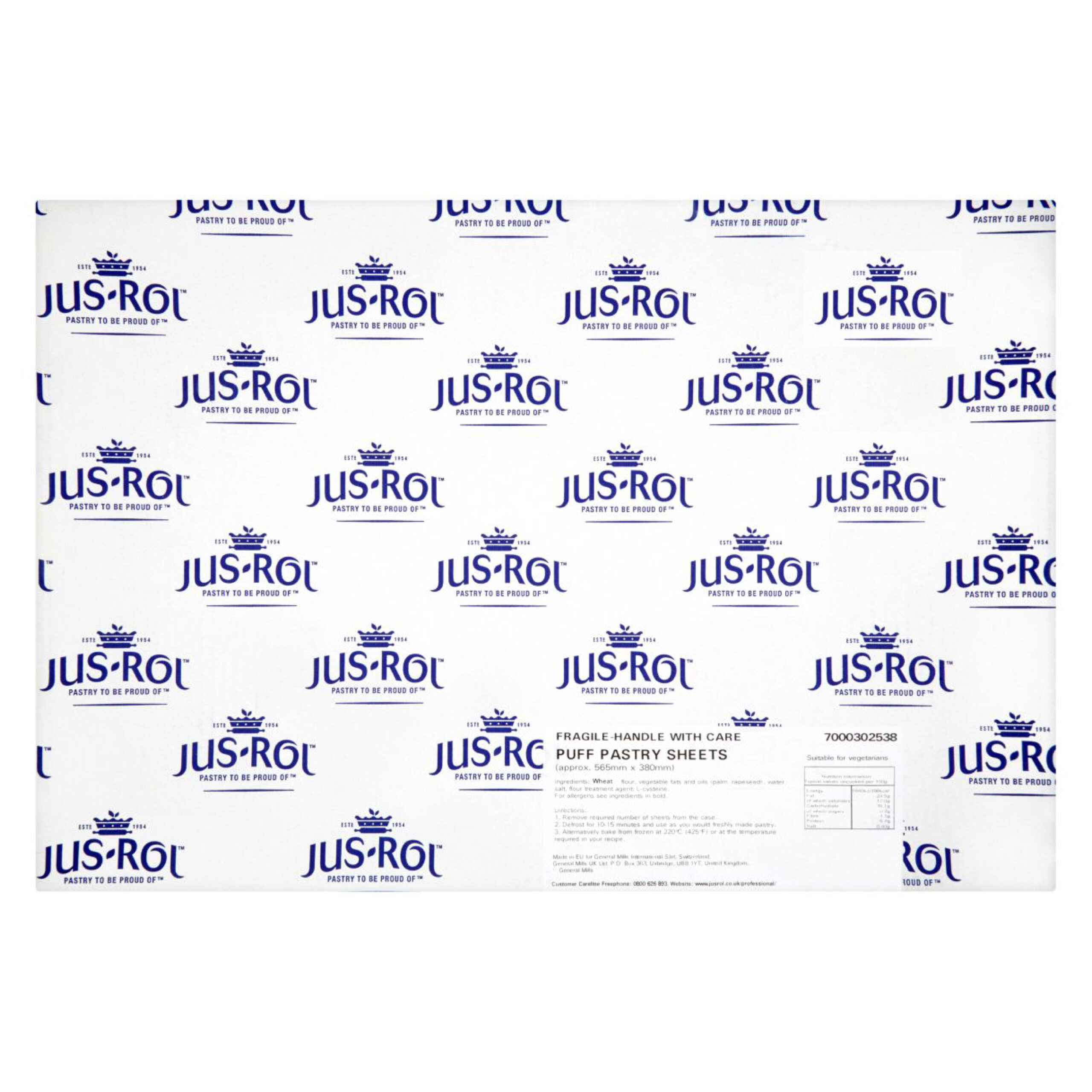 816160 Jus-Rol Puff Pastry Sheets - 12x625g - Image 1