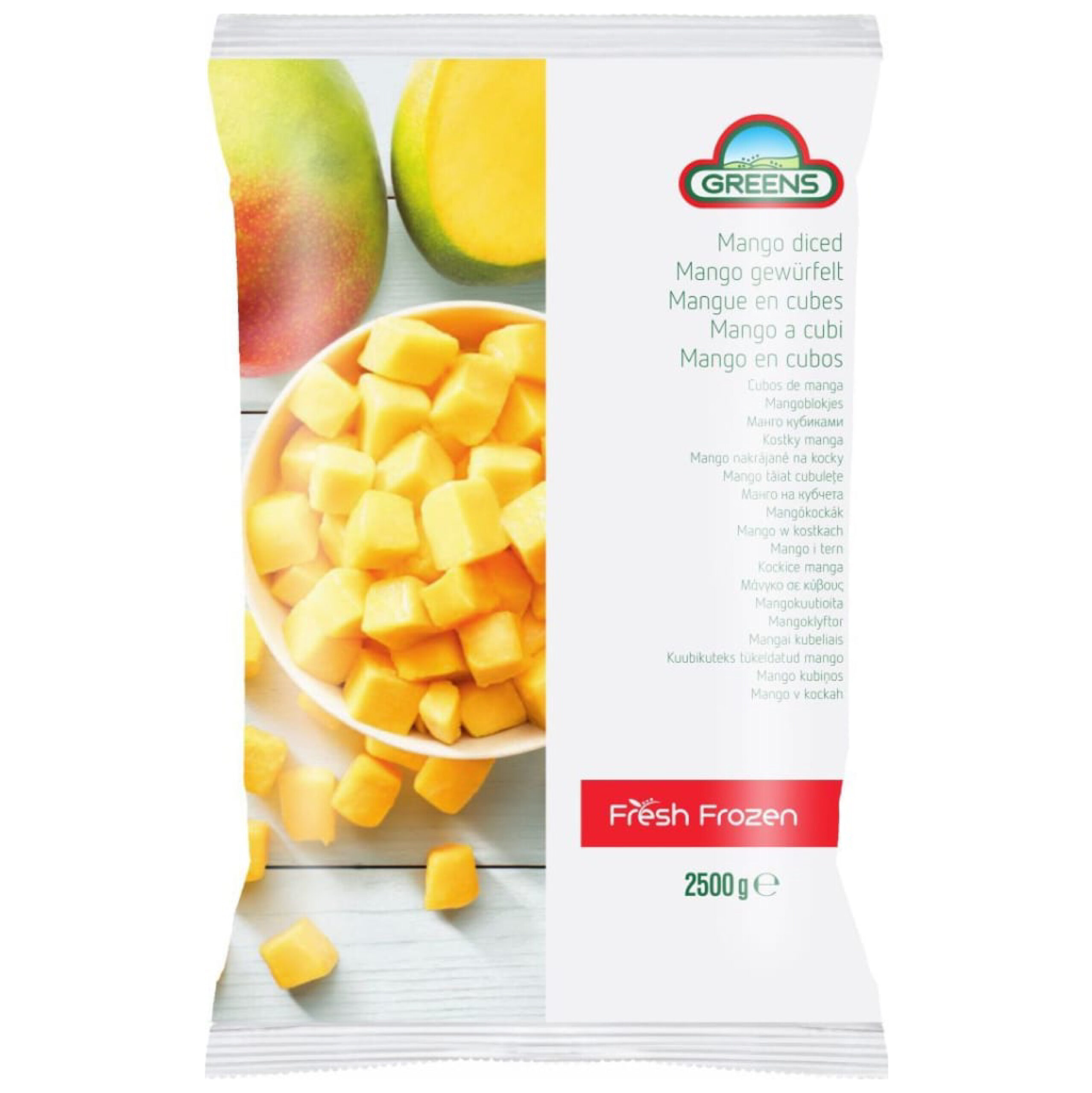 840330 Frozen Mango Pieces (20x20mm Pieces) - 4x2.5kg - Image 1