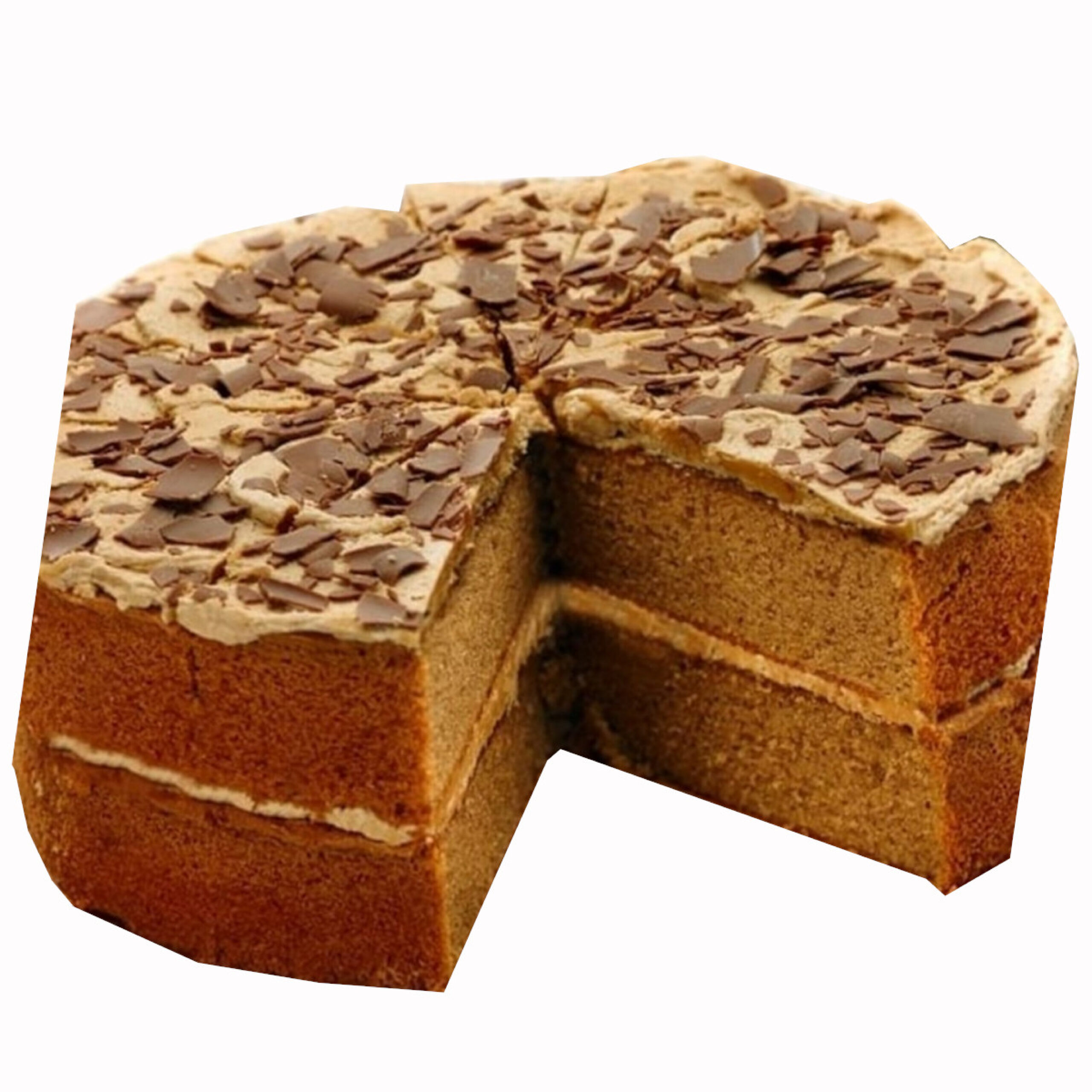 852600 Handmade Gluten Free Cappuccino Cake Pre-Cut - 14ptn - Image 1